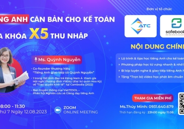 [Hội thảo online] TIẾNG ANH CĂN BẢN CHO KẾ TOÁN - CHÌA KHÓA X5 THU NHẬP 