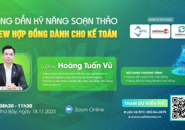 Hội thảo “Hướng dẫn kỹ năng soạn thảo, review hợp đồng dành cho kế toán".